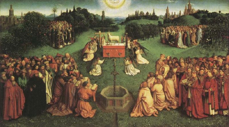 Jan Van Eyck Adoration fo the Mystic Lamb,from the Ghent Altarpiece china oil painting image